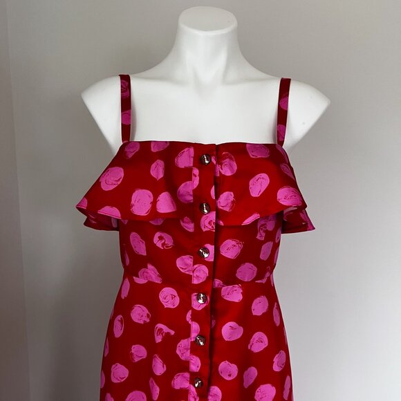 Borgo De Nor Florence Dress in Ram Pam Pam Red - Picture 3 of 7